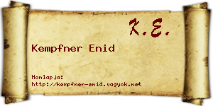 Kempfner Enid névjegykártya